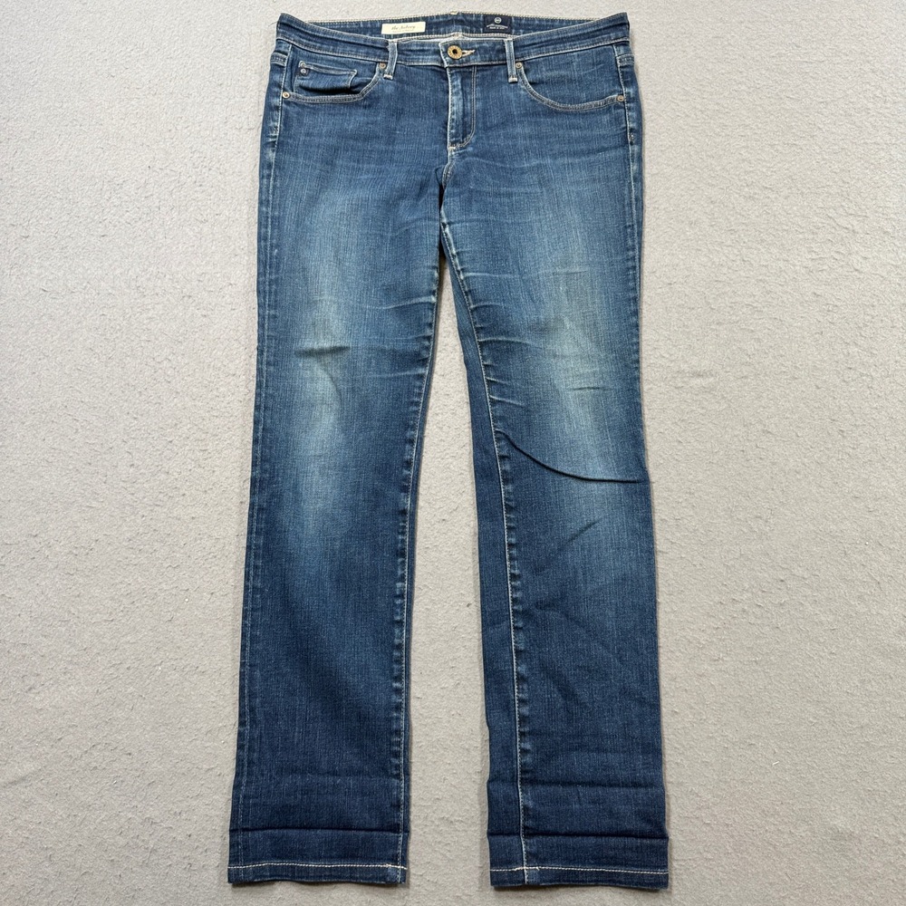AG Adriano Goldschmied Jeans Women's 29R Blue Denim Skinny Straight Leg Slim USA